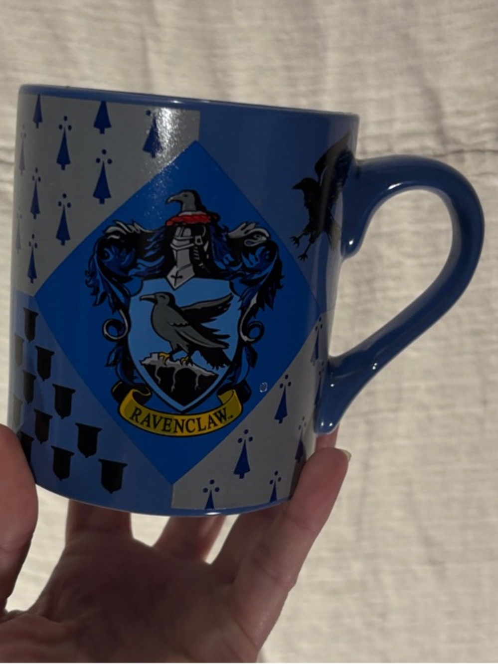 Harry Potter Ravenclaw House Crest Mug Blue 14oz Coffee Cup Silver Buffalo